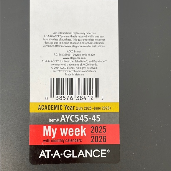 At-A-Glance Gray Academic Calander Office Planner - Picture 3 of 8